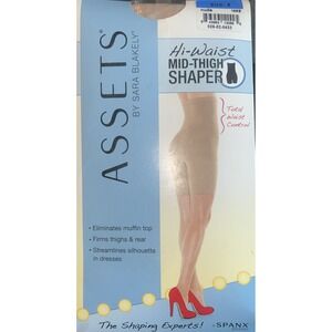 Lot Of 2 Spanx Assets High Waist Mid Thigh Shapewear Nude Sara Blakely Sz 4 NWT